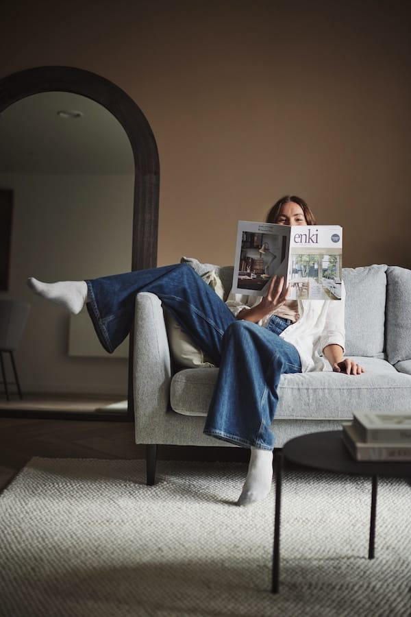 Reading on Sofa